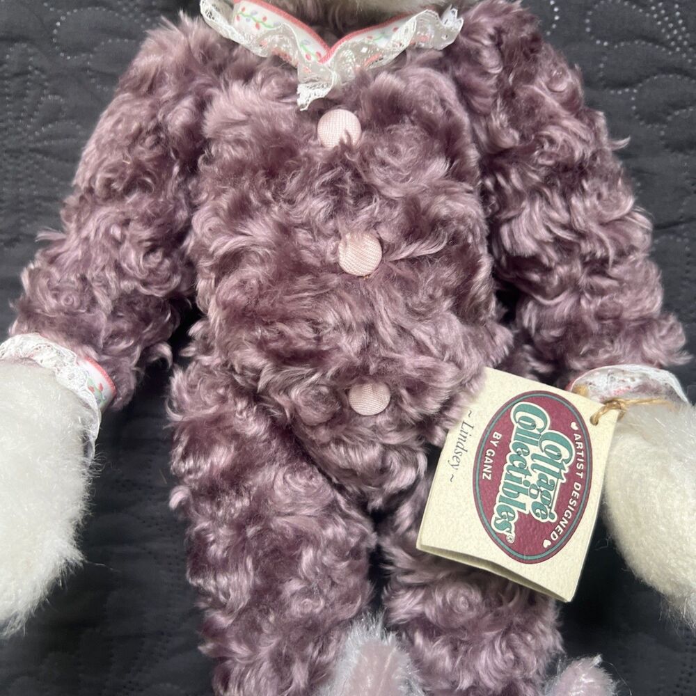 VTG 1998 GANZ COTTAGE COLLECTIBLES TEDDY LINDSEY JOINTED POSEABLE PLUSH BEAR 20’ - Picture 8 of 16